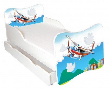 Lastevoodi Wiki Lõbus lennuk 80x160, Laste- ja noortevoodid, SOODUSPAKKUMISED, 80cm laiused